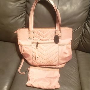 CYNTHIA ROWLEY QUILTED PINK BAG